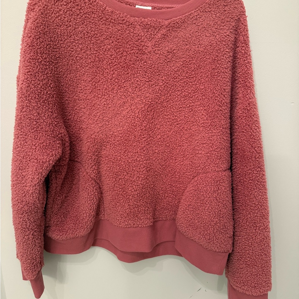 PINK Victoria's Secret Dusty Rose Sherpa Top